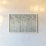 Dream Forest I Silver Leaves by James Wiens. shown as a paper print in a white frame. Available as a archival giclee rolled canvas, fine art paper, or poster print. SKU 27973i.