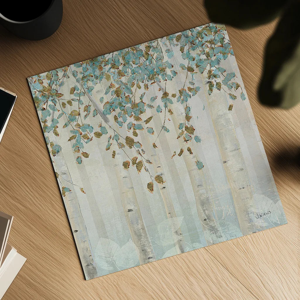 Dream Forest Square II by James Wiens. Shown as a detailed flat fine art print, highlighting archival giclee quality. Available as an archival giclee rolled canvas, fine art paper, or poster print. SKU 16218a.