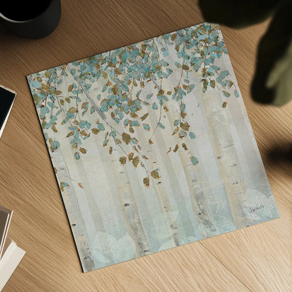 Dream Forest Square II by James Wiens. Shown as a detailed flat fine art print, highlighting archival giclee quality. Available as an archival giclee rolled canvas, fine art paper, or poster print. SKU 16218a.