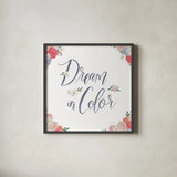 Dream in Color by James Wiens. Shown in a sleek black glass frame for a contemporary gallery look. Available as an archival giclee rolled canvas, fine art paper, or poster print. SKU 33300a.