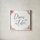 Dream in Color by James Wiens. Shown in a crisp white glass frame for a clean and minimalist style. Available as an archival giclee rolled canvas, fine art paper, or poster print. SKU 33300a.