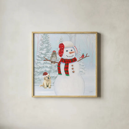 Dressed for Christmas II Crop by James Wiens. Shown in a natural wood glass frame for a timeless modern aesthetic. Available as an archival giclee rolled canvas, fine art paper, or poster print. SKU 72615a.