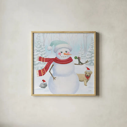 Dressed for Christmas III Crop by James Wiens. Shown in a natural wood glass frame for a timeless modern aesthetic. Available as an archival giclee rolled canvas, fine art paper, or poster print. SKU 72616a.