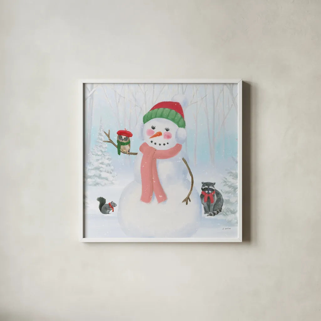 Dressed for Christmas IV Crop by James Wiens. Shown in a crisp white glass frame for a clean and minimalist style. Available as an archival giclee rolled canvas, fine art paper, or poster print. SKU 72617a.