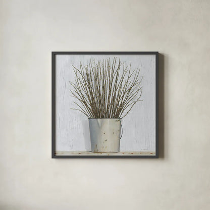 Early Spring by James Wiens. Shown in a sleek black glass frame for a contemporary gallery look. Available as an archival giclee rolled canvas, fine art paper, or poster print. SKU 33577a.