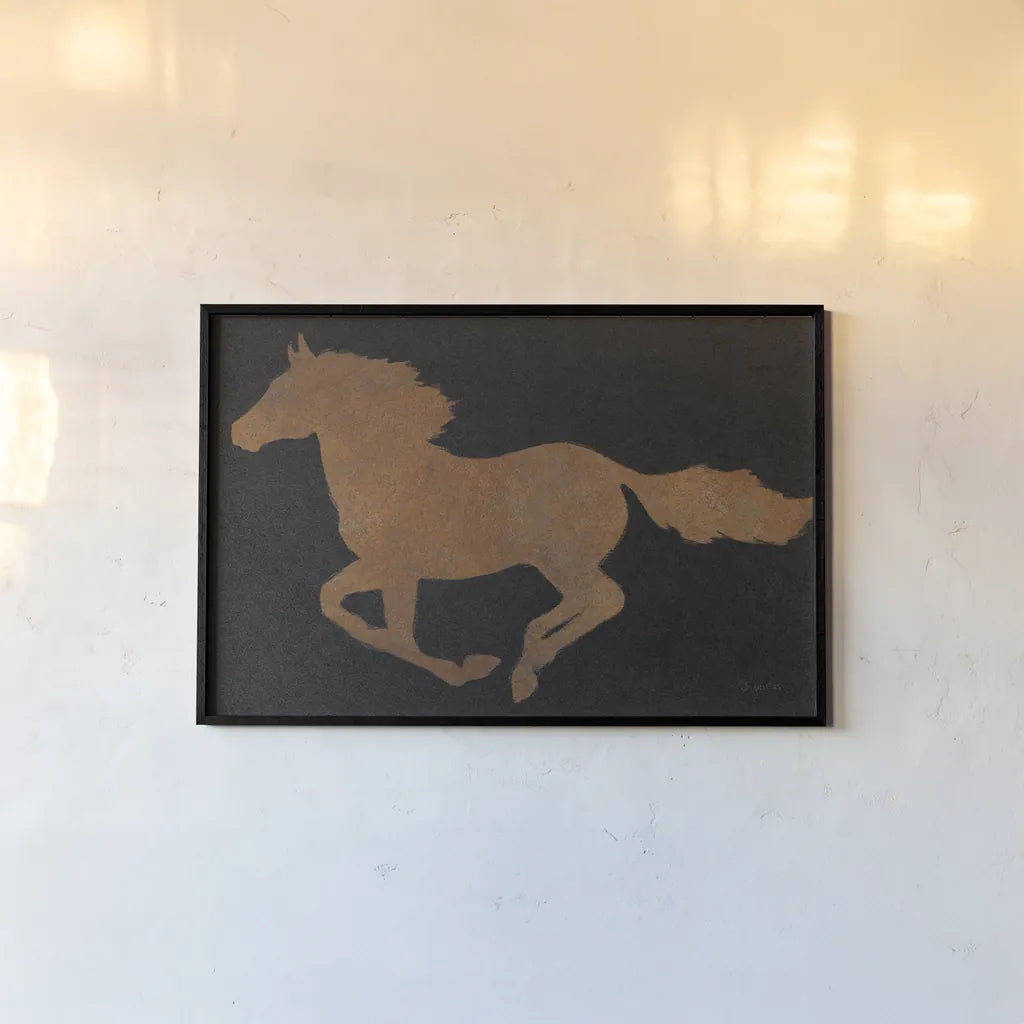 Equine I Industrial by James Wiens. shown as a paper print in a black flame. Available as a archival giclee rolled canvas, fine art paper, or poster print. SKU 91231i.