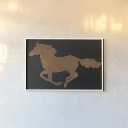 Equine I Industrial by James Wiens. shown as a paper print in a white frame. Available as a archival giclee rolled canvas, fine art paper, or poster print. SKU 91231i.