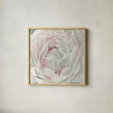 Essence of June Floral III by James Wiens. Shown in a natural wood glass frame for a timeless modern aesthetic. Available as an archival giclee rolled canvas, fine art paper, or poster print. SKU 53129a.