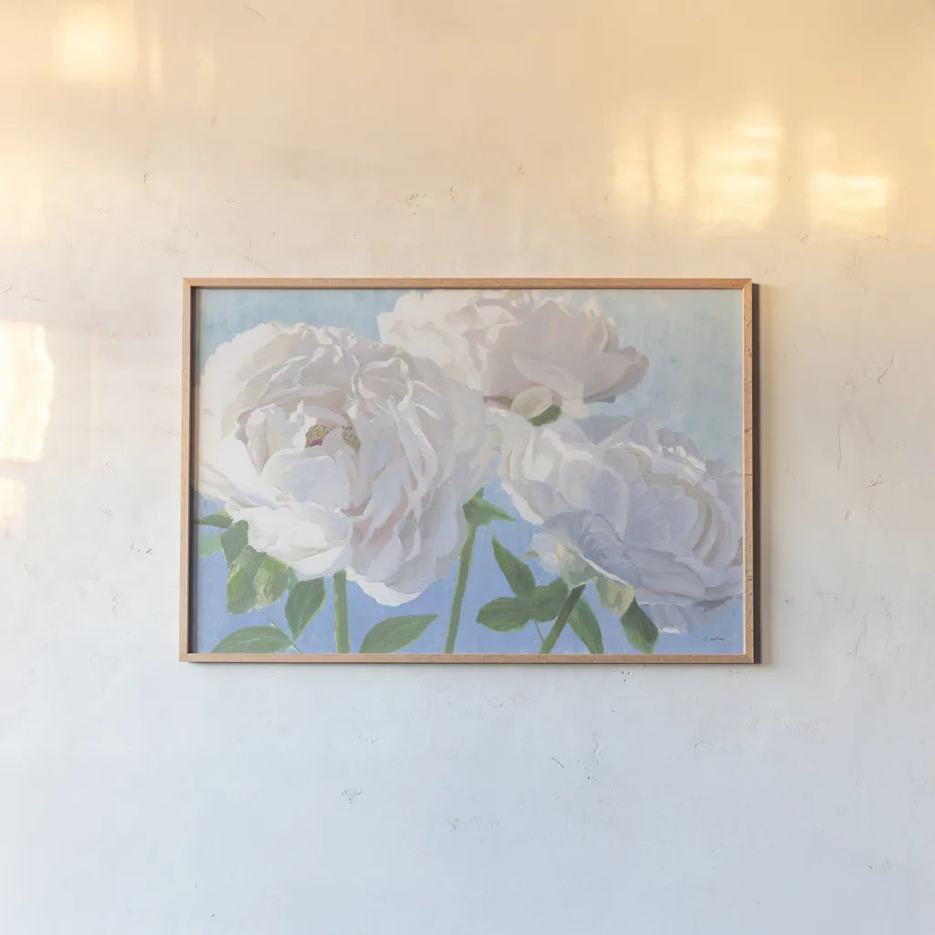 Essence of June I by James Wiens. shown as a paper print in a natural frame. Available as a archival giclee rolled canvas, fine art paper, or poster print. SKU 50319i.
