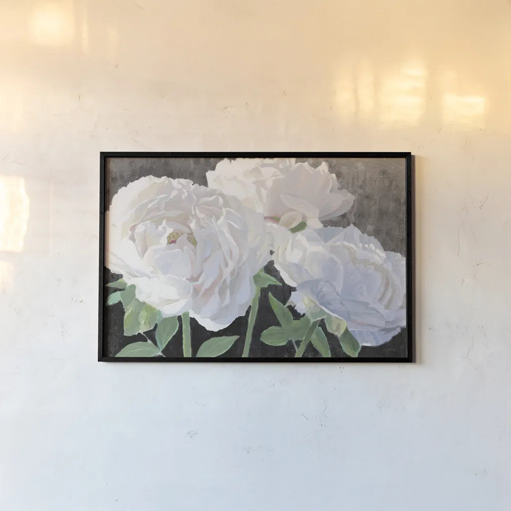 Essence of June I Black by James Wiens. shown as a paper print in a black flame. Available as a archival giclee rolled canvas, fine art paper, or poster print. SKU 52073i.