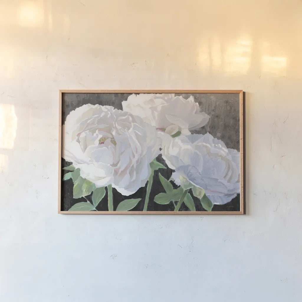 Essence of June I Black by James Wiens. shown as a paper print in a natural frame. Available as a archival giclee rolled canvas, fine art paper, or poster print. SKU 52073i.