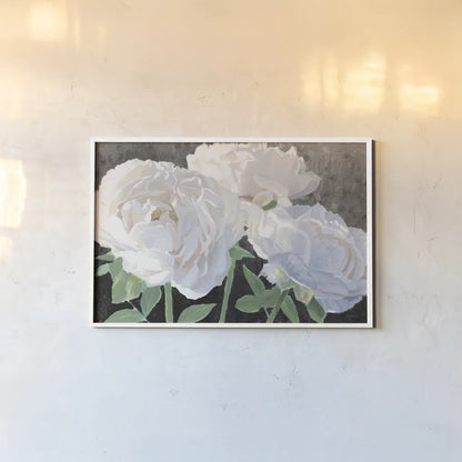 Essence of June I Black by James Wiens. shown as a paper print in a white frame. Available as a archival giclee rolled canvas, fine art paper, or poster print. SKU 52073i.