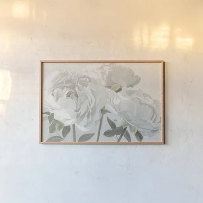 Essence of June I Neutral by James Wiens. shown as a paper print in a natural frame. Available as a archival giclee rolled canvas, fine art paper, or poster print. SKU 52277i.