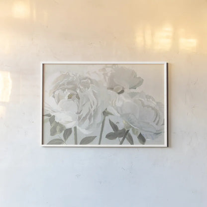 Essence of June I Neutral by James Wiens. shown as a paper print in a white frame. Available as a archival giclee rolled canvas, fine art paper, or poster print. SKU 52277i.