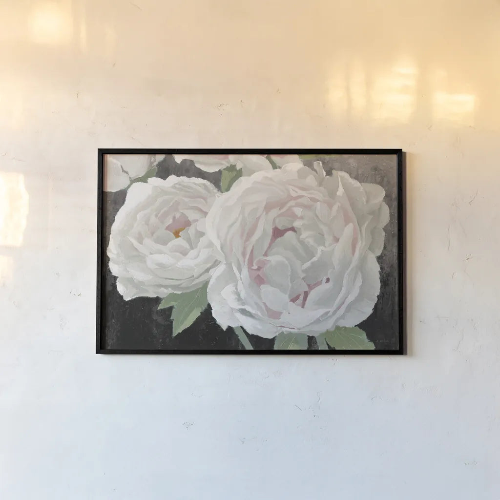 Essence of June II Black by James Wiens. shown as a paper print in a black flame. Available as a archival giclee rolled canvas, fine art paper, or poster print. SKU 52074i.