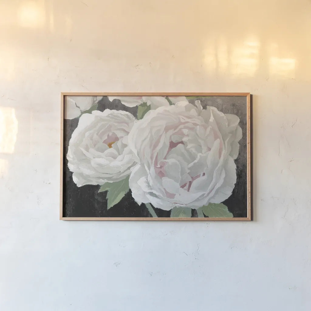 Essence of June II Black by James Wiens. shown as a paper print in a natural frame. Available as a archival giclee rolled canvas, fine art paper, or poster print. SKU 52074i.