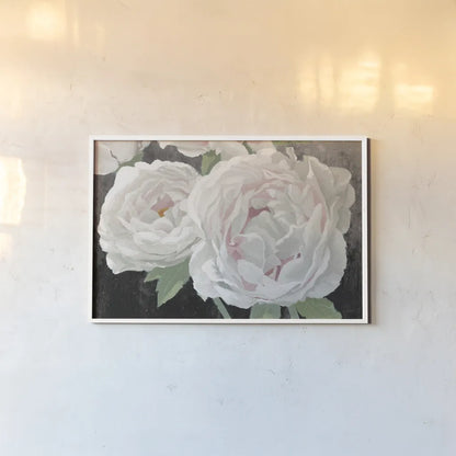 Essence of June II Black by James Wiens. shown as a paper print in a white frame. Available as a archival giclee rolled canvas, fine art paper, or poster print. SKU 52074i.