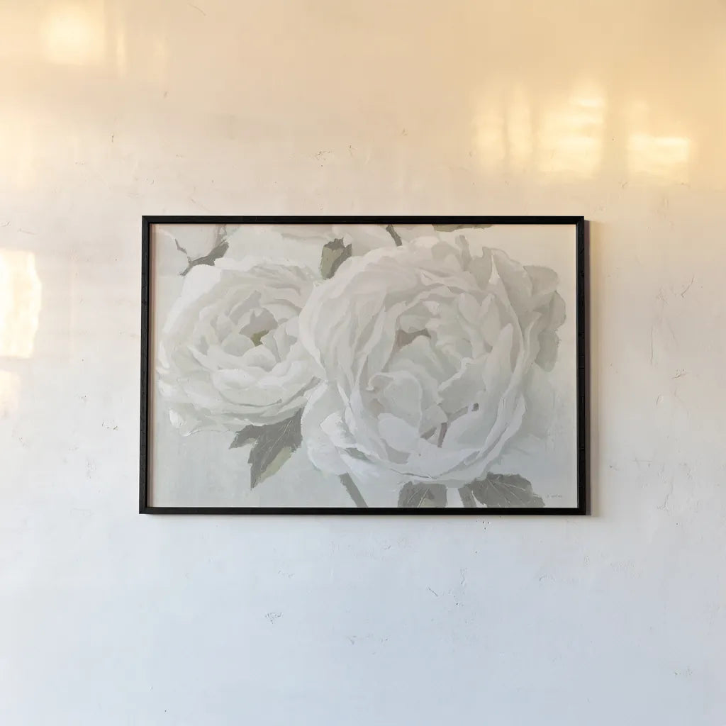 Essence of June II Neutral by James Wiens. shown as a paper print in a black flame. Available as a archival giclee rolled canvas, fine art paper, or poster print. SKU 52278i.