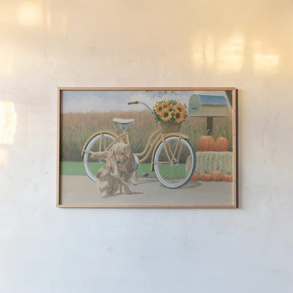 Fall Bounty I by James Wiens. shown as a paper print in a natural frame. Available as a archival giclee rolled canvas, fine art paper, or poster print. SKU 76872i.