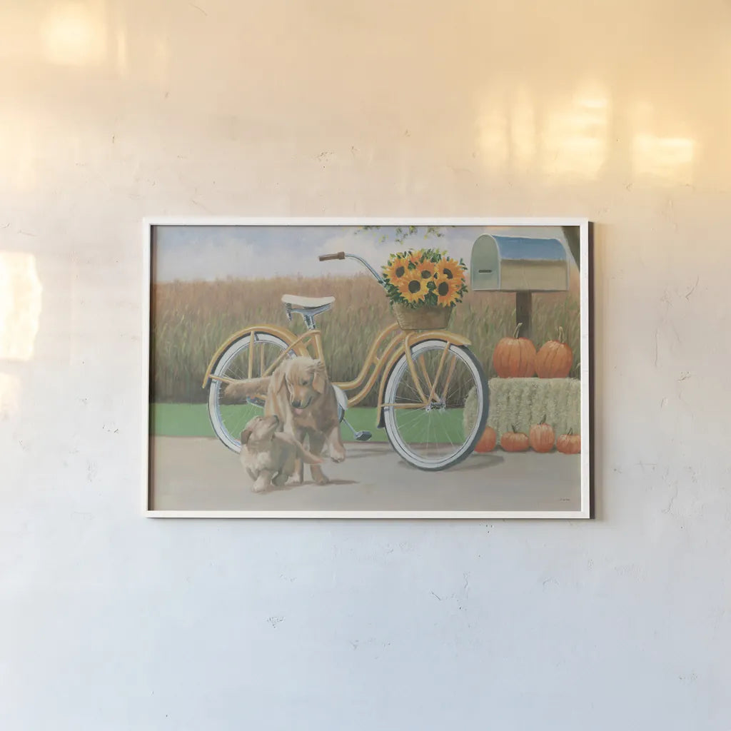 Fall Bounty I by James Wiens. shown as a paper print in a white frame. Available as a archival giclee rolled canvas, fine art paper, or poster print. SKU 76872i.