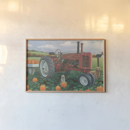 Fall Bounty II by James Wiens. shown as a paper print in a natural frame. Available as a archival giclee rolled canvas, fine art paper, or poster print. SKU 76873i.