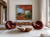 Fall Fun by James Wiens. Shown as extra-large giant wall art in a modern living room. Available as an archival giclee rolled canvas, fine art paper, or poster print. SKU 33395a.