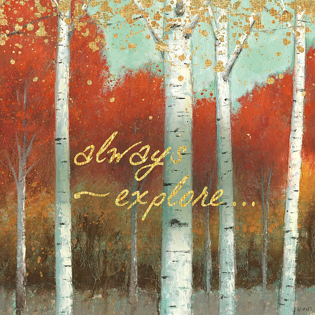 Fall Promenade III by James Wiens. SKU 21344a. Archival Giclee Fine art print for wall decor.