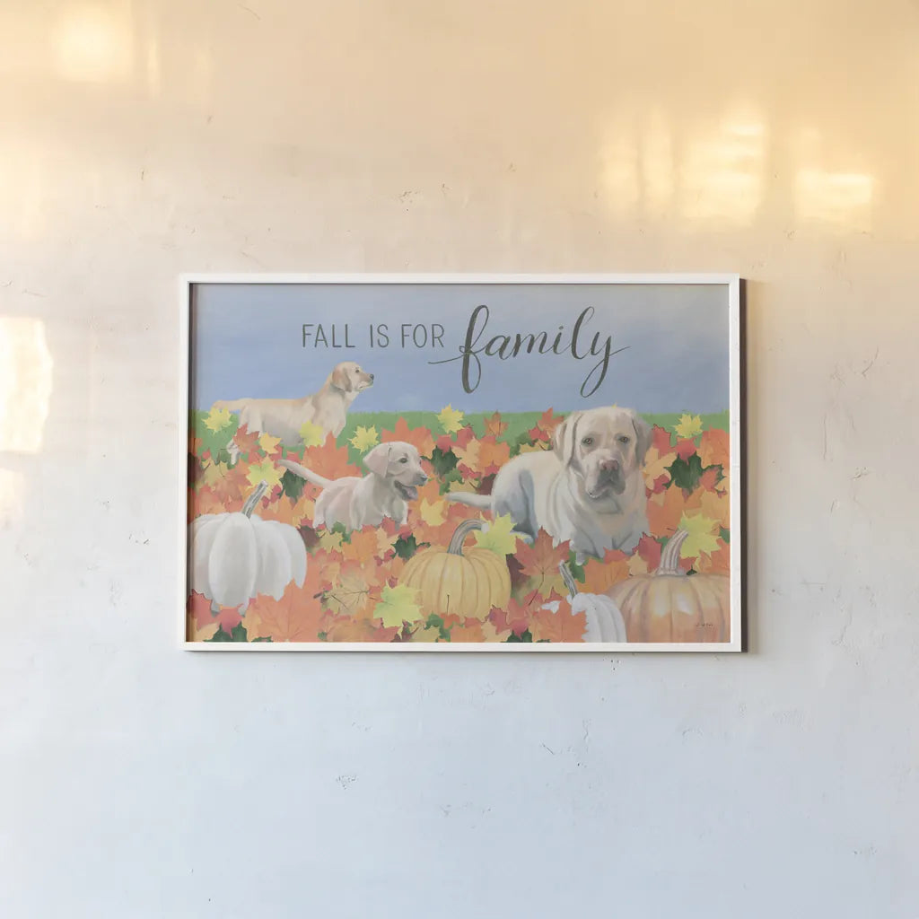 Fall at the Farm I by James Wiens. shown as a paper print in a white frame. Available as a archival giclee rolled canvas, fine art paper, or poster print. SKU 79915i.