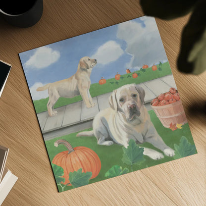 Fall at the Farm II by James Wiens. Shown as a detailed flat fine art print, highlighting archival giclee quality. Available as an archival giclee rolled canvas, fine art paper, or poster print. SKU 79916a.