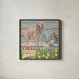Fall at the Farm III by James Wiens. Shown in a sleek black glass frame for a contemporary gallery look. Available as an archival giclee rolled canvas, fine art paper, or poster print. SKU 79917a.