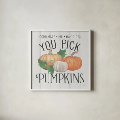 Fall at the Farm VII by James Wiens. Shown in a crisp white glass frame for a clean and minimalist style. Available as an archival giclee rolled canvas, fine art paper, or poster print. SKU 79921a.