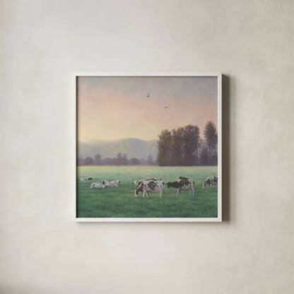 Farm Life V by James Wiens. Shown in a crisp white glass frame for a clean and minimalist style. Available as an archival giclee rolled canvas, fine art paper, or poster print. SKU 32390a.