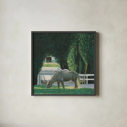 Farm Life VI by James Wiens. Shown in a sleek black glass frame for a contemporary gallery look. Available as an archival giclee rolled canvas, fine art paper, or poster print. SKU 32391a.