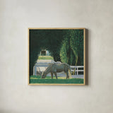 Farm Life VI by James Wiens. Shown in a natural wood glass frame for a timeless modern aesthetic. Available as an archival giclee rolled canvas, fine art paper, or poster print. SKU 32391a.