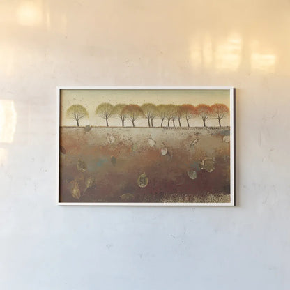 Field and Forest by James Wiens. shown as a paper print in a white frame. Available as a archival giclee rolled canvas, fine art paper, or poster print. SKU 27766i.