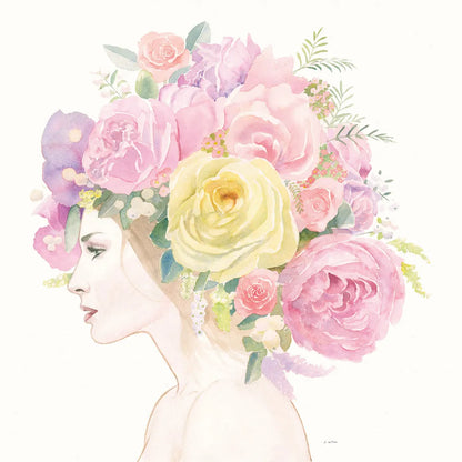 Flowers in her Hair by James Wiens. SKU 49843a. Archival Giclee Fine art print for wall decor.