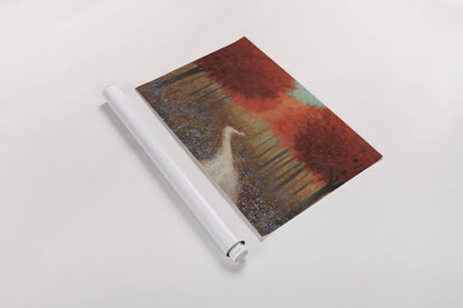 Forest Pathway by James Wiens. shown as a rolled paper print. Available as archival giclee rolled canvas, fine art paper, or poster print. SKU 20463i.