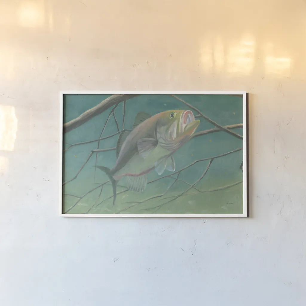 Fresh Catch II by James Wiens. shown as a paper print in a white frame. Available as a archival giclee rolled canvas, fine art paper, or poster print. SKU 81493i.