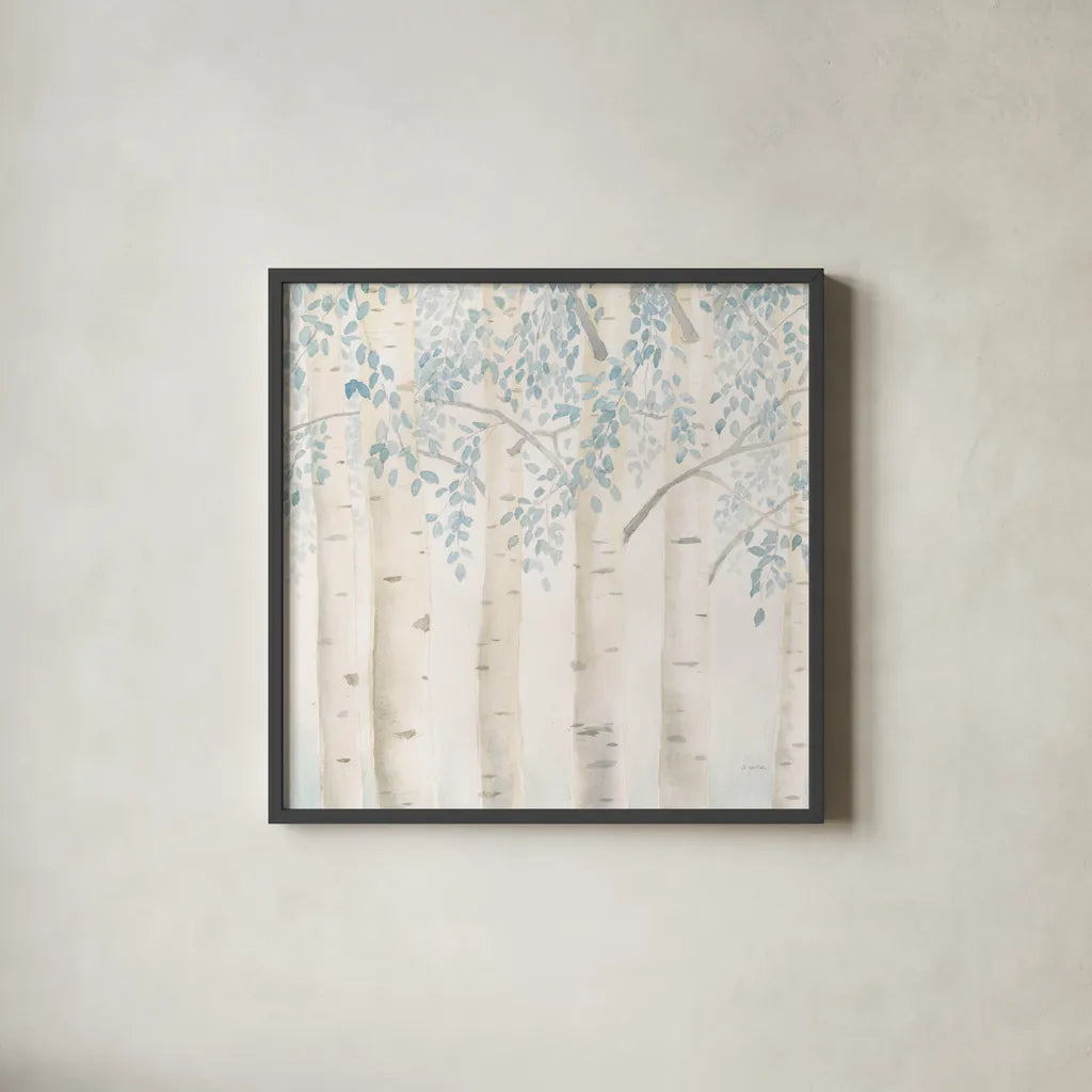 Fresh Forest Crop II by James Wiens. Shown in a sleek black glass frame for a contemporary gallery look. Available as an archival giclee rolled canvas, fine art paper, or poster print. SKU 60289a.