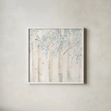 Fresh Forest Crop II by James Wiens. Shown in a crisp white glass frame for a clean and minimalist style. Available as an archival giclee rolled canvas, fine art paper, or poster print. SKU 60289a.