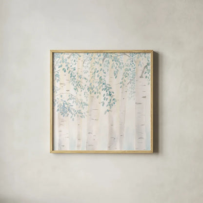 Fresh Forest Crop III by James Wiens. Shown in a natural wood glass frame for a timeless modern aesthetic. Available as an archival giclee rolled canvas, fine art paper, or poster print. SKU 60290a.