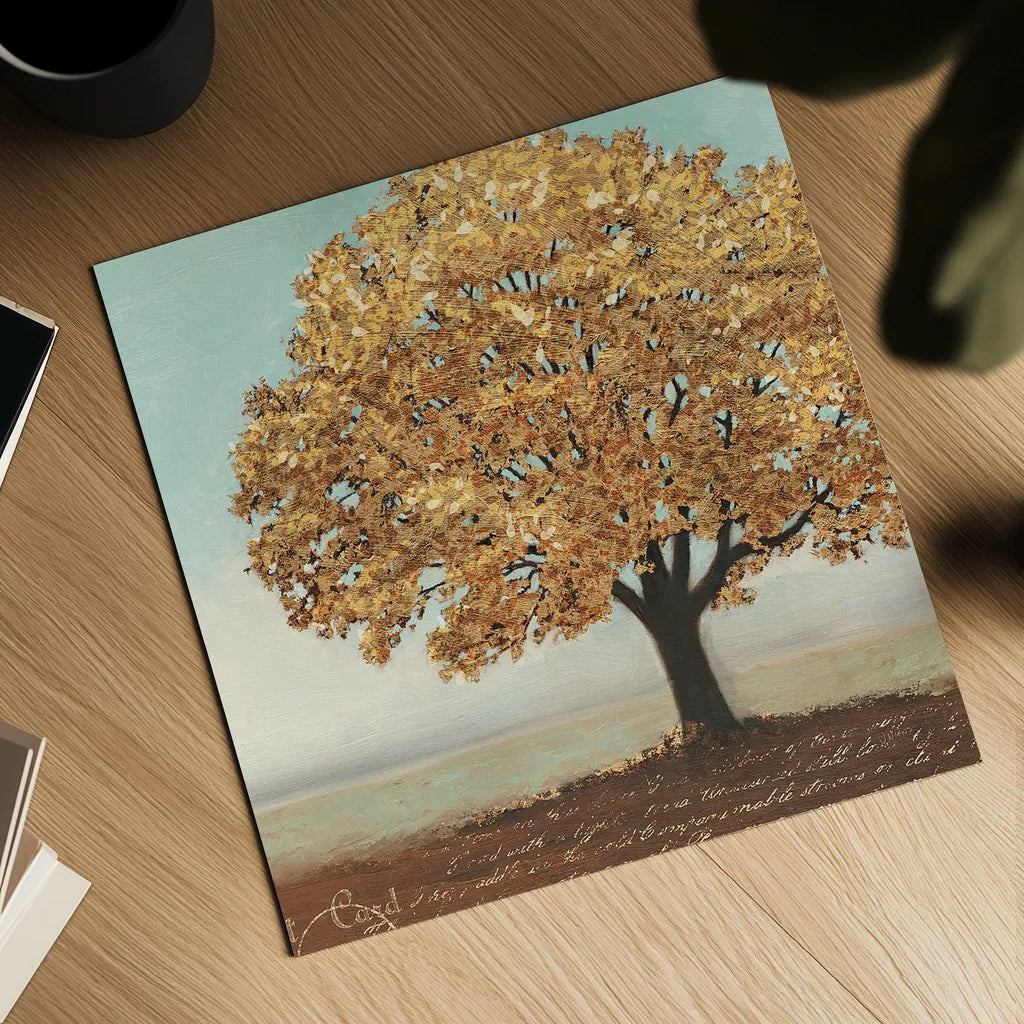 Gold Reflections I by James Wiens. Shown as a detailed flat fine art print, highlighting archival giclee quality. Available as an archival giclee rolled canvas, fine art paper, or poster print. SKU 17420a.