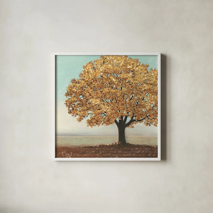 Gold Reflections I by James Wiens. Shown in a crisp white glass frame for a clean and minimalist style. Available as an archival giclee rolled canvas, fine art paper, or poster print. SKU 17420a.