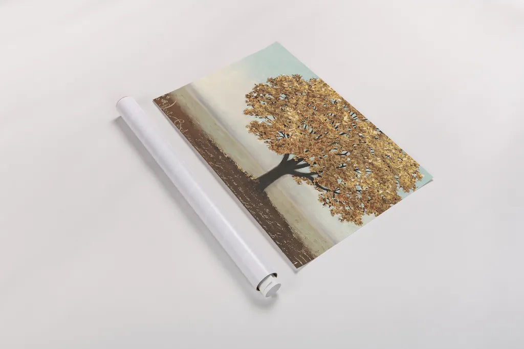 Gold Reflections I Landscape by James Wiens. shown as a rolled paper print. Available as archival giclee rolled canvas, fine art paper, or poster print. SKU 20471i.