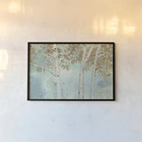 Golden Forest by James Wiens. shown as a paper print in a black flame. Available as a archival giclee rolled canvas, fine art paper, or poster print. SKU 14531i.