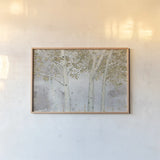 Golden Forest Gray by James Wiens. shown as a paper print in a natural frame. Available as a archival giclee rolled canvas, fine art paper, or poster print. SKU 83534i.