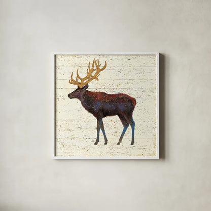 Golden Nature II by James Wiens. Shown in a crisp white glass frame for a clean and minimalist style. Available as an archival giclee rolled canvas, fine art paper, or poster print. SKU 17232a.