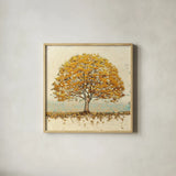 Golden Oak by James Wiens. Shown in a natural wood glass frame for a timeless modern aesthetic. Available as an archival giclee rolled canvas, fine art paper, or poster print. SKU 12998a.