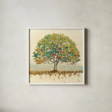 Golden Oak Spice by James Wiens. Shown in a crisp white glass frame for a clean and minimalist style. Available as an archival giclee rolled canvas, fine art paper, or poster print. SKU 27536a.