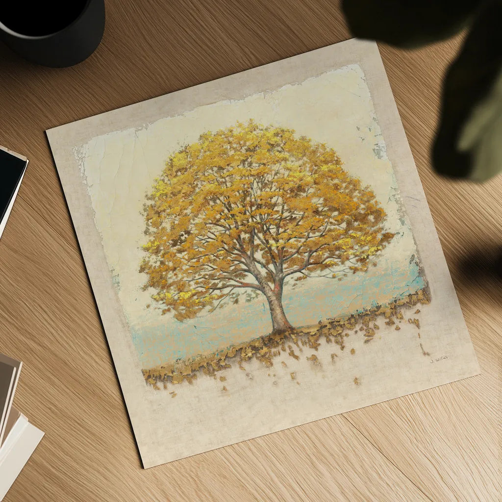Golden Oak on Canvas by James Wiens. Shown as a detailed flat fine art print, highlighting archival giclee quality. Available as an archival giclee rolled canvas, fine art paper, or poster print. SKU 33246a.